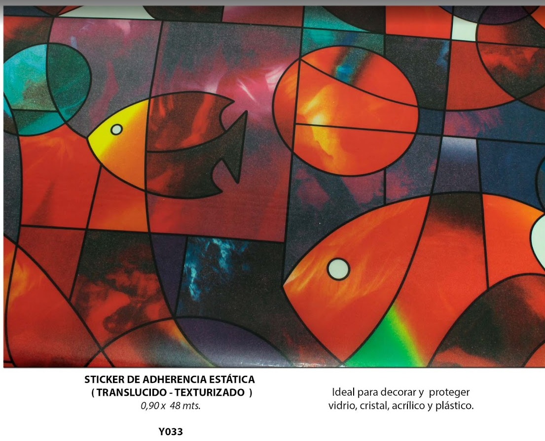 Vinilo Decorativo Estilo Vitral PECES